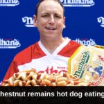 Once again, joey chestnut becomes a hot dog eating champ