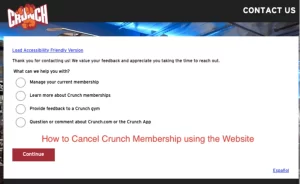 How to Cancel Crunch Membership using the Website
